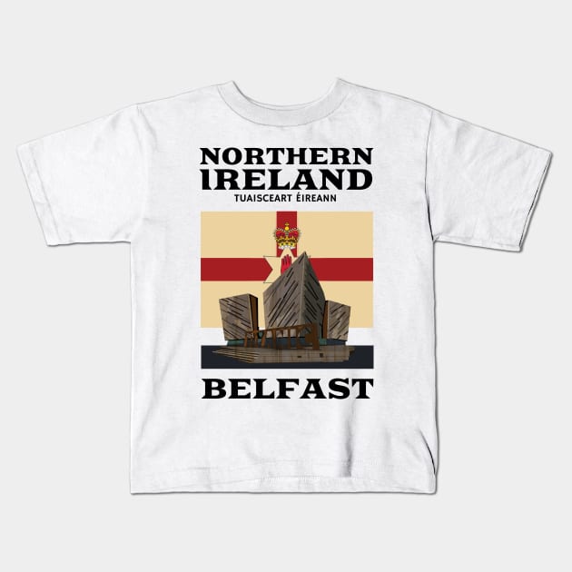 make a journey to Northern Ireland Kids T-Shirt by KewaleeTee